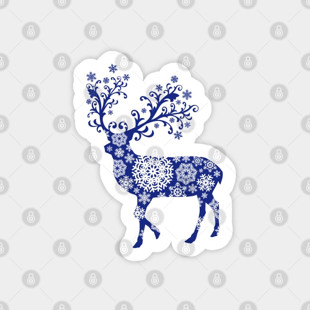 Blue Christmas deer Sticker by beakraus